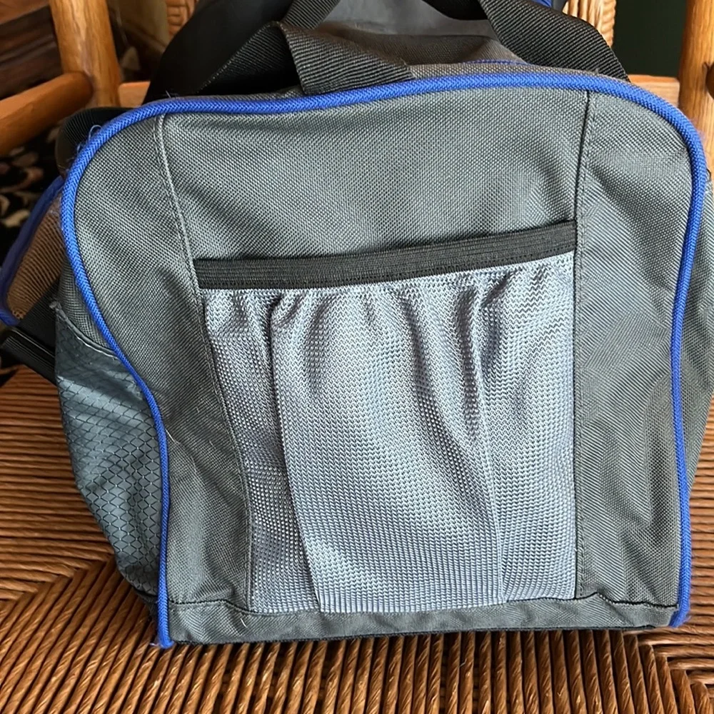 C9 by Champion Gym Duffle Travel Bag Grey Royal Blue Trim 17”x 11” x 10” unisex